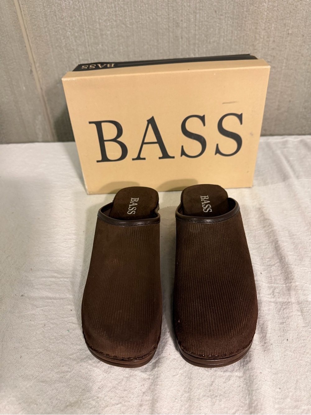 Bass Men's Dark Brown Slip-On Mules